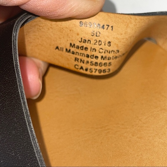 Tucker & Tate Nordstrom Black Faux Leather Ankle Strap Sandals - Picture 11 of 13